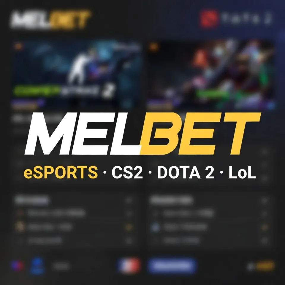 Melbet esports CS2 AWP Dota2 LoL dark background