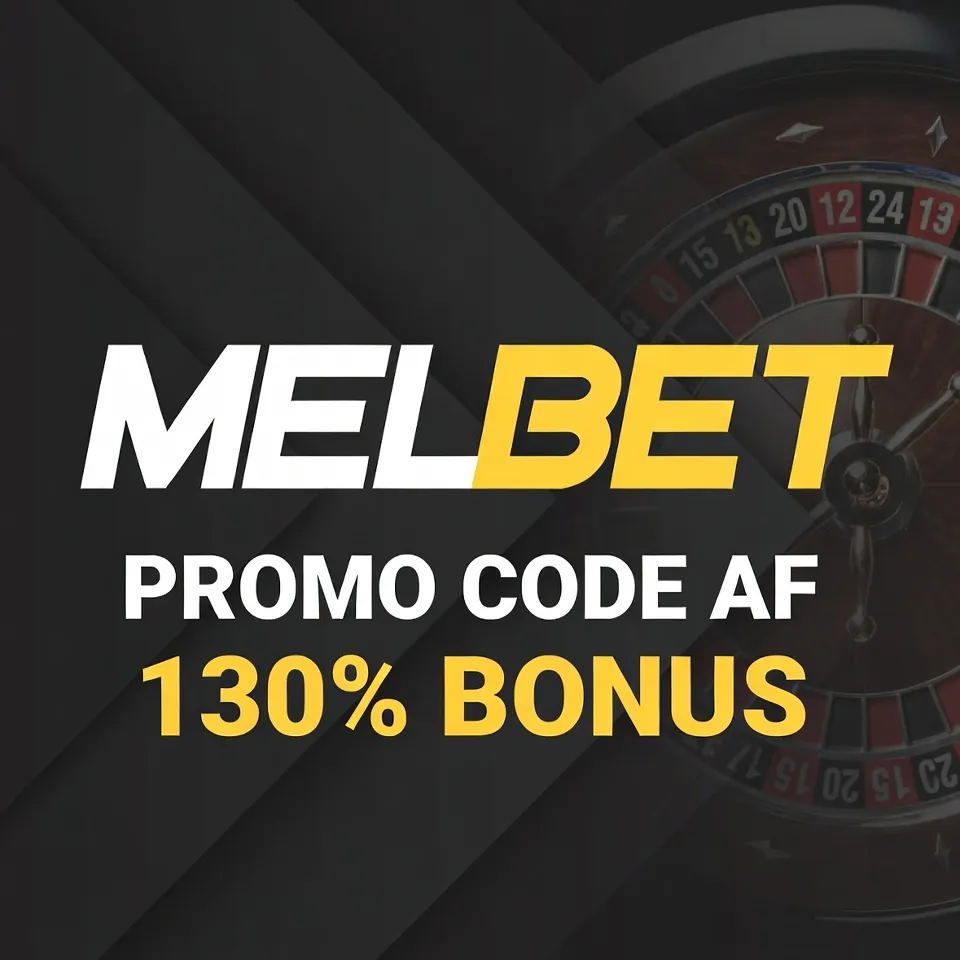 Melbet promo code BCVIP large letters dark background